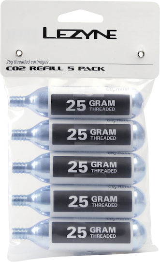 Lezyne Co2 Refill Pack 25g 5pcs 1-C2-CRTDG-V125P5 Luftpumpe Inflator Co2 Hand