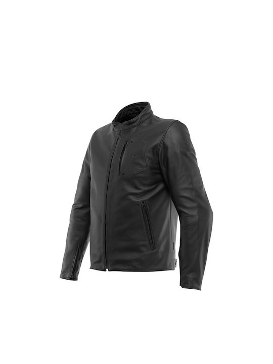 Dainese Winter Herren Motorradjacke Leder Schwarz