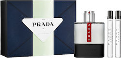 Prada Luna Rossa Carbon Set De Parfumuri Pentru Bărbați Cu Eau De Toilette 3 Bucăți Prada Luna Rossa Carbon Set De Parfumuri Pentru Bărbați Cu Eau De Toilette 3 Bucăți