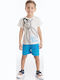Kinder-Set mit Shorts Sommer 2Stück Mehrfarbig