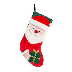 Sass & Belle Christmas Decorative Plastic Socks with Santa Claus L46xW28cm