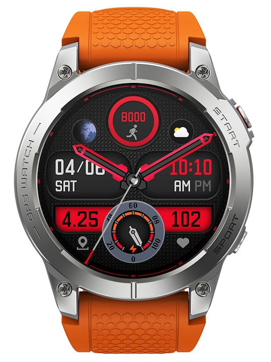 Zeblaze Stratos 3 46mm Smartwatch with Heart Rate Monitor (Orange)