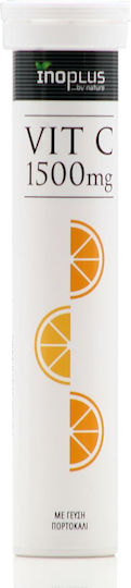 Ino Plus Vitamin C for Immune System Boost, the Skin & Antioxidant Action 1500mg Orange 2 x 10 effervescent tablets