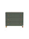 Aster Baby Dresser with 3 Drawers Green 100x55x90cm