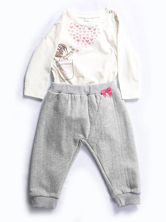 Dreams Baby Bodysuit Set with Pants ecru