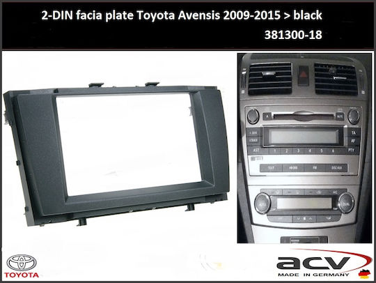 ACV Πρόσοψη 2 Din για Mini ONE Toyota Avensis 2009-2016