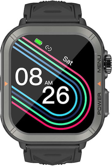 BlackView W30 Αδιάβροχο Smartwatch με Παλμογράφο (Μαύρο)