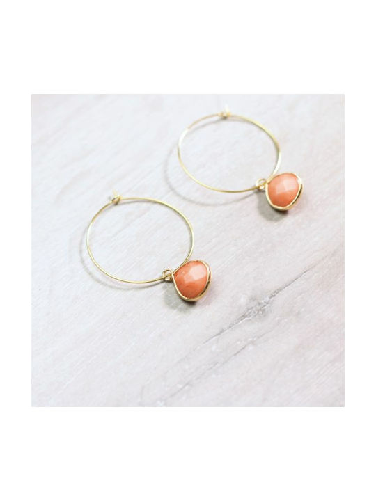 Synchronia Earrings Hoops with Stones