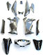 Plastic Motorcycle Parts Set for Honda ANF 125 Innova Injection Gray