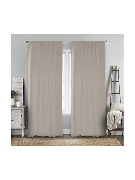 Lino Home Pencil Pleat Curtain Renas Brown 140x...