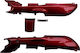 Strong Motorcycle Tail Plastic for Honda Astrea Grand 100 Red 2pcs
