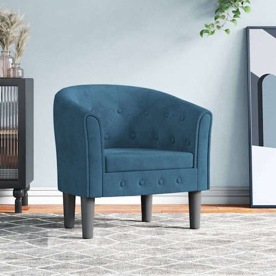 Sessel Samt Dark Blue 70x56x68cm