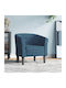 Sessel Samt Dark Blue 70x56x68cm