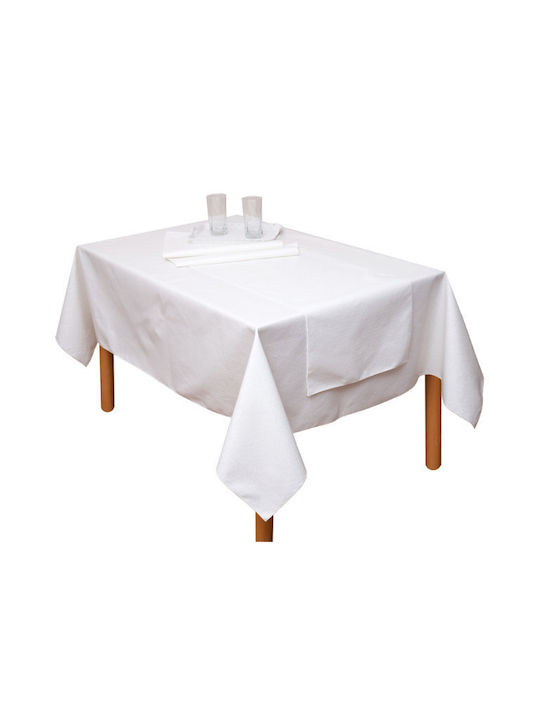 Viopros Fabric Placemats Κορίνα White 50x35cm 2pcs