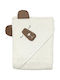 Baby Star Baby Bath Towel Bathrobe Hooded Ecru 95x95cm 9985E