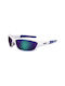 River2sea Men's Sunglasses with White Plastic Frame and Multicolour Mirror Lens 50003