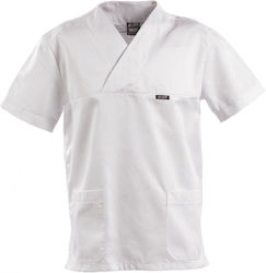 Axon Unisex Ιατρική Μπλούζα Λευκή