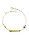 Kids Bracelet ID from Gold 9K with Σταυρό