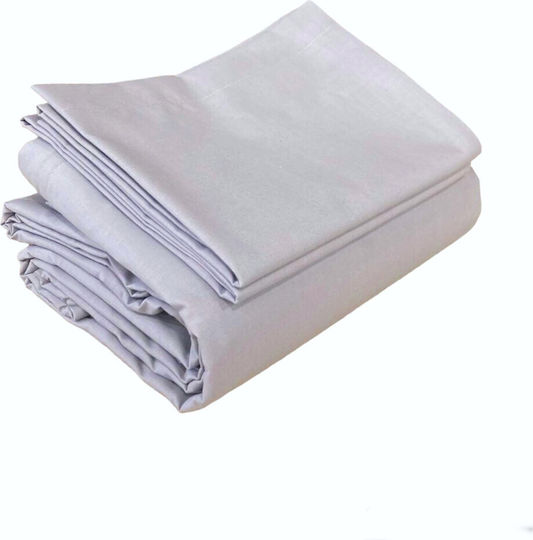 Decotelia Duvet Cover Set Cotton Queen with 2 Pillowcases 220x240 Grey