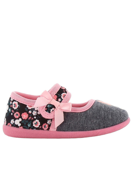 Minnie Mouse Kids Slippers Gray