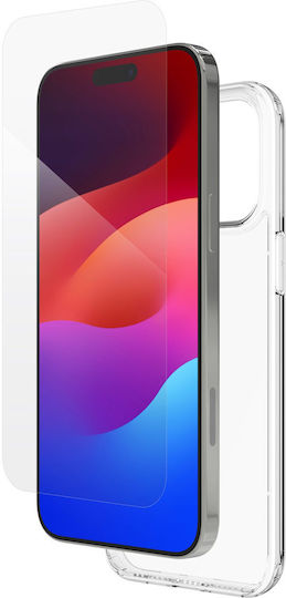 Zagg Back Cover Tempered Glass Set cu Geam Transparent (iPhone 15 Pro Max)
