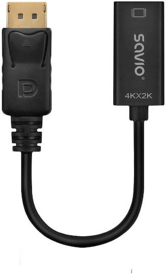 Savio HDMI 1.4 High Speed 1080p 120Hz Cable HDMI male - HDMI male 0.2m Μαύρο
