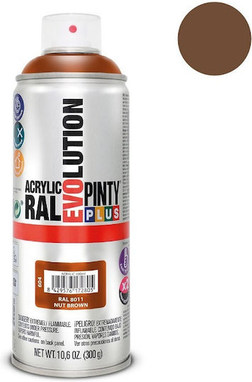 Pinty Plus Spray Paint Acrylic with Matt Effect Brown Brown checkmate No8011 400ml