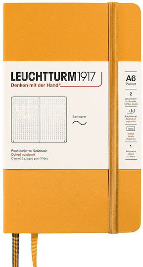 Leuchtturm1917 Σημειωματάριο A6 Bullet με Τελείες με Λάστιχο Πορτοκαλί