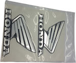 Honda Emblem Stickers Silver