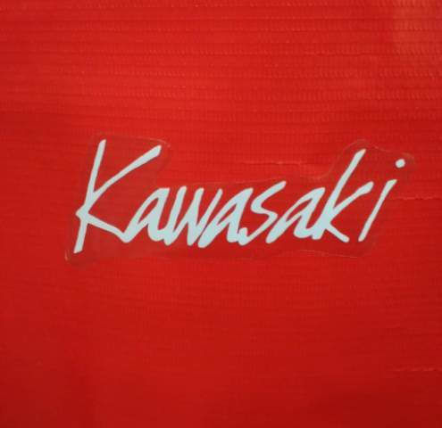 Kawasaki Wappen-Aufkleber Weiß