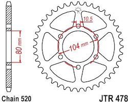 FE Sprockets Hinteres Ritzel