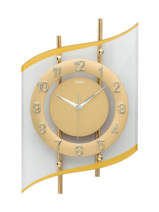 AMS Wall Clock Gold