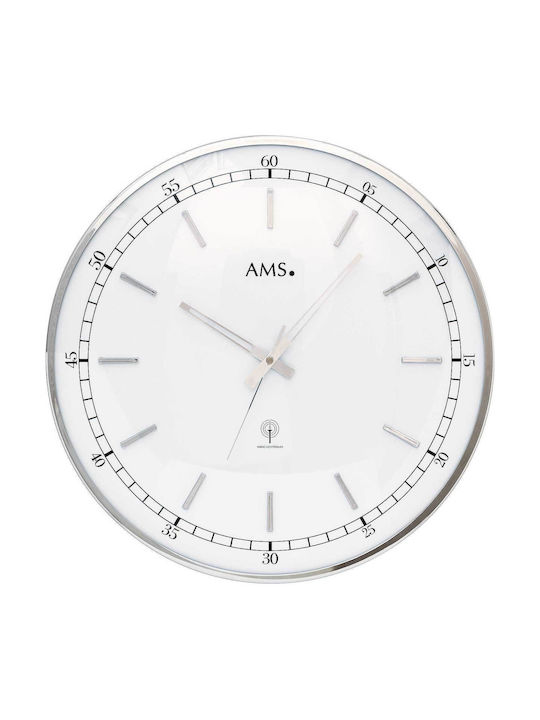 AMS Wanduhr Weiß