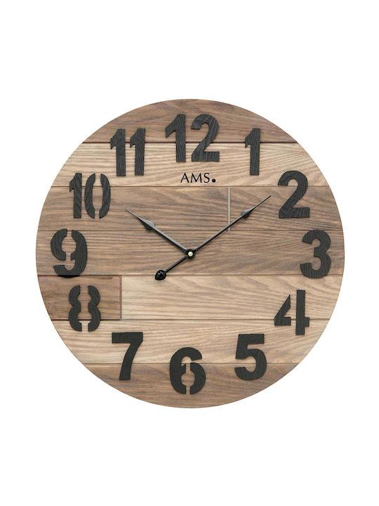 AMS Wall Clock Brown