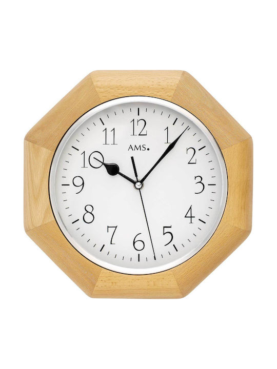 AMS Wanduhr Weiß