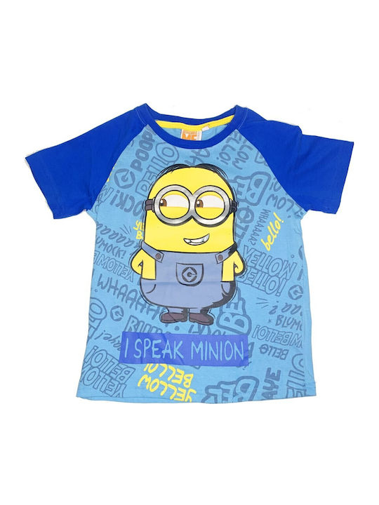 Παιδική Μπλούζα Κοντομάνικη Γαλάζια I Speak Minion