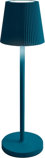 Bot Lighting Emma Метална Настолна лампа LED с Син Абажур и Основа Ocean Blue