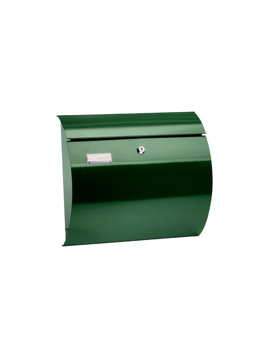Viometal Γραμματοκιβώτιο Εξωτερικού Χώρου Πλαστικό σε Πράσινο Χρώμα 37.5cm