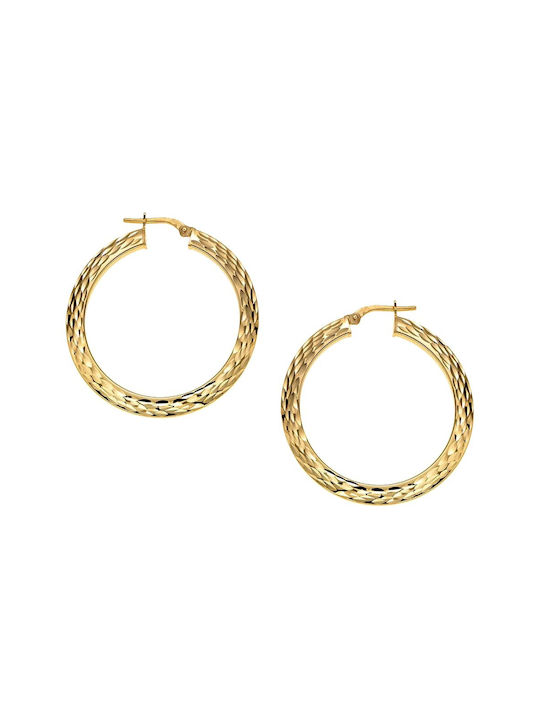 Breeze Earrings Hoops made of Silver Gold Plated