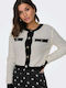 Only Women's Knitted Cardigan with Buttons White