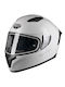 Pilot Fighter Full Face Helmet ECE 22.05 Flipper Gloss White