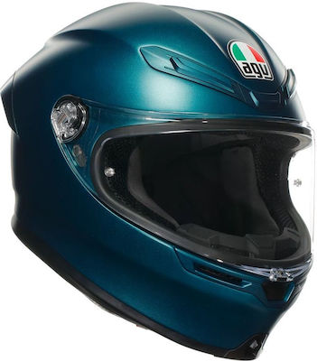 AGV K6 S Petrolio Matt Cască de motocicletă Față întreagă ECE 22.06 1220gr cu Pinlock