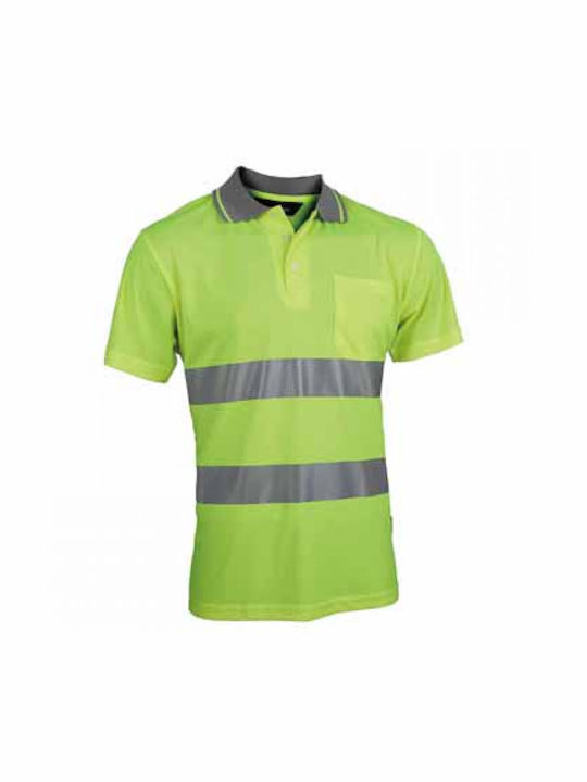 Axon Bărbătească Bluză de Lucru Polo Galbenă cu Benzi Reflective