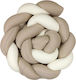 Baby Star Crib Bumpers Braided Inside Brown-Ecru 19x200cm
