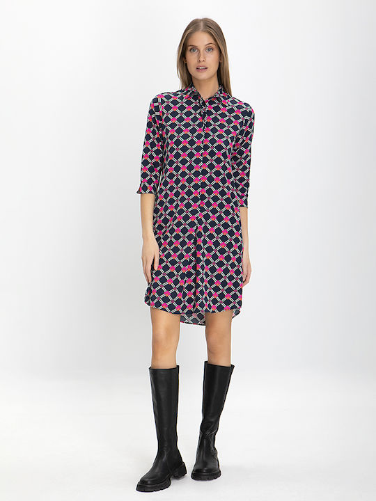 Vilagallo Mini Shirt Dress Dress Blue