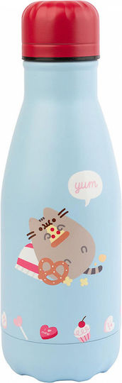 Grupo Erik Kids Water Bottle Stainless Steel with Screw Cap Non Spill Light Blue 260ml