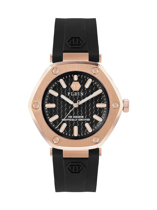 Philipp Plein Watch with Black Rubber Strap