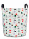 The Toy Bin Kids Fabric Laundry Basket Happy Forest Green 45x45x50cm