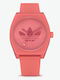 adidas Women's Watch with Orange Rubber Strap