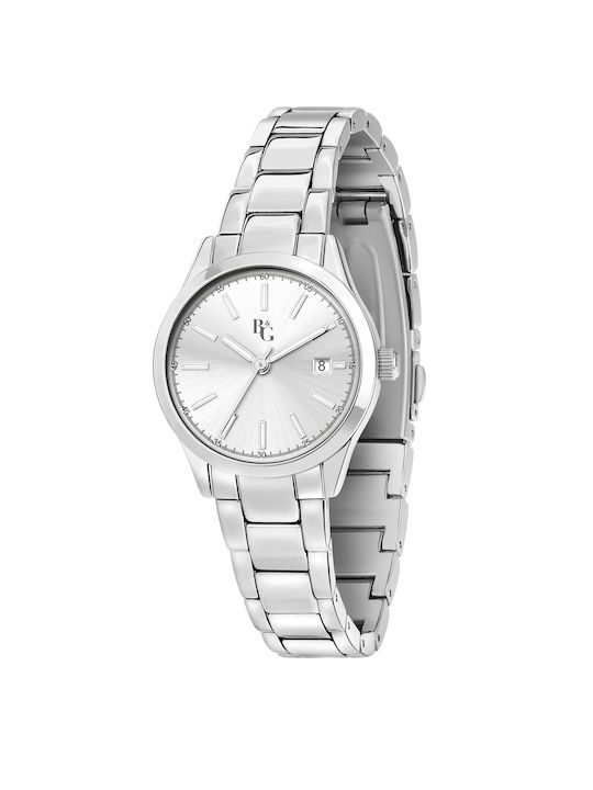 B&G Watch with Silver Metal Bracelet